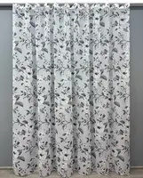 Тюль (3х2.65м.) батист, колекція "Flora". Колір білий з сірим принтом. Код 1681т 42-1229