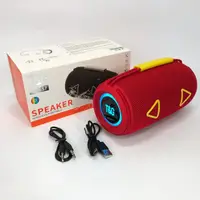 Bluetooth-колонка TG657 с RGB подсветкой 1500 mAh, беспроводная колонка портативна мощная. Цвет: красный