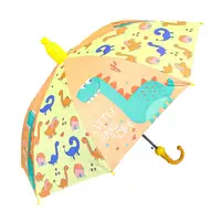 Детский зонт Lesko QY2011301 Cool Dinosaur Yellow динозавр трость автоматический с пластиковым чехлом