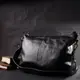Повседневная кожаная женская сумка с двумя съемными ремнями Vintage 22379 Черная