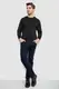 Джинсы мужские однотонные Straight, цвет синий, 244R1048