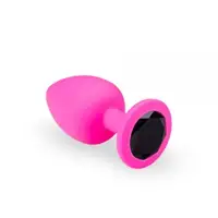 Анальная пробка Pink Silicone Black Diamond L
