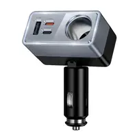 Адаптер автомобильный HOCO Smart cigarette lighter PD car charger Z65A |1USB/2Type-C/1DC, 165W, PD/QC|