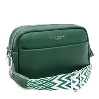 Женская кожаная сумка Borsa Leather K15-5818gr-green