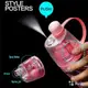 Спортивная фитнес спреер Бутылка New B Pink New Button Bottle 600 мл с распылителем шкале и дозатором