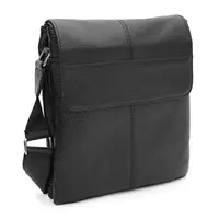 Мужская кожаная сумка Borsa Leather K1b064bl-black