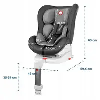 Автокрісло Lionelo Lennart STONE GREY ISOFIX 0-18 kg