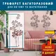 Трафарет с цветами для создания объемных рисунков, пластиковый трафарет 120 х 48 см (1300х550)