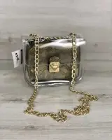 Cумка женская силиконовая «Селена» с косметичкой золото