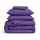 Двуспальная кровать с простынями на легкой сливе CS2