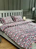 Постельное белье евро Dushka Home Сатин Плюш 21459 200х220 см