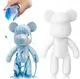 Флюидный медвежонок Fluid Bear Bearbrick с красками, 33 см · Набор для творчества DIY Мишка Сделай сам