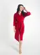 Женский Велюровый Халат 702 - Гранат (S-XL) XL