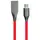 Кабель PowerPlant USB - microUSB, 2м, силикон, красный