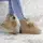 Женские замшевые угги Fashion Olivia 1297 37 размер 24 см Бежевый