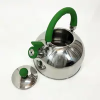 Чайник Unique со свистком UN-5302 2.5 л, хороший чайник со свистком, чайник на плиту. Цвет: зеленый