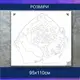 Трафарет для покраски Ножки-ладошки, одноразовый из самоклеящейся пленки 110 х 95 см