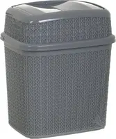 Бак для мусора Ucsan Plastik M-1023-Dark-Gray 10 л темно-серый