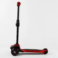 Самокат триколісний Best Scooter MAXI алюмінієве кермо, колеса PU зі світлом. Red (102924)