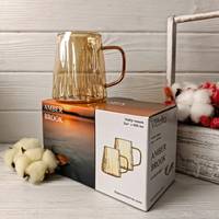 Набір кухлів Vittora AMBER BROOK VT-5107-400 400 мл 2 шт бурштиновий