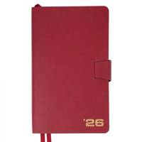 Деловой блокнот датированый 2026 Leo Planner Alpha 252630 12х20 см 352 страницы бордовый