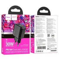 Адаптер мережевий HOCO Sunlight dual-port charger CS23A |1USB/1Type-C, 30W/3A, PD/QC|