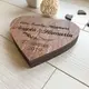 Деревянная свадебная коробочка для колец с именной гравировкой