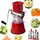 Овощерезка мультислайсер Tabletop Drum Grater Kitchen Master Терка для овощей и фруктов 3 насадки. Цвет: красный