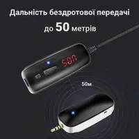 Беспроводной микрофон для телефона, смартфона с 2-мя микрофонами Savetek P8-UHF, до 50 метров