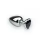 Анальная пробка Silver Heart Black Diamond L