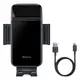 Держатель BASEUS Smart Solar Power Wireless Cycling Electric Holder IP54 |4.7-6.7"| (SUZG010001)