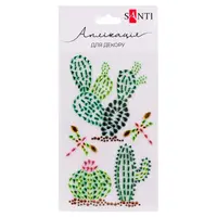 Аппликация из страз самоклеющихся Santi Trendy Cactus 742536 9.5х5 см