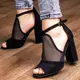 Женские босоножки Fashion Xiao 3011 37 размер 24 см Черный