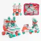 Раздвижные ролики квады 150-40 М Best Roller колеса PU светящиеся. Multicolor (размер 34-38) (186976)