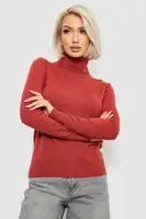 Гольф женский однотонный, цвет темно-коралловый, 204R921