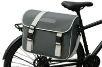 Багажная велосумка с дождевиком - наплечная сумка 2 в 1, 20L Bikemate серая