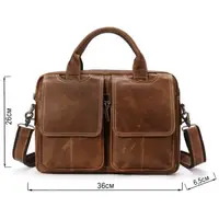 Сумка для ноутбуку з натуральної шкіри Vintage 14867 Коричнева