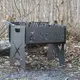 Мангал со встроенной шашлычницей и мотором на 8 шт с гравировкой - Виталик жарит тёлку)