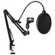 Студийный микрофон Music D.J. M800U со стойкой и поп-фильтром Black/Gold