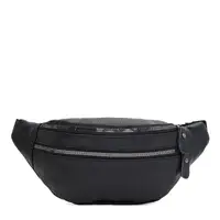 Мужская кожаная поясная сумка Borsa Leather K1018bl-black