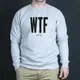 Свитшот унисекс "WTF" серый, Серый, XXL, английский