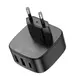 Адаптер сетевой Borofone Lucky PD charger BAS23A |2USB/1Type-C, 30W/3A, PD/QC|