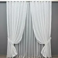 Комплект штор (2шт. 1,5х2,7м.) жакард, колекція "Вензель". Колір білий. Код 418ш 30-159