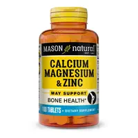 Витамины и минералы Mason Natural Calcium Magnesium &amp; Zinc, 100 таблеток