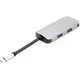 USB-хаб PowerPlant Type-C – HDMI 4K, USB 3.0, USB Type-C, RJ45