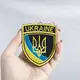 Набор шевронов 3 шт на липучке погон "УЗ"  шеврон-погон Укрзалізниця, цветной патч Укрзалізниця на флаге