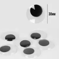 Очі самоклеючі Santi 954637 30 мм 12 шт/уп чорні