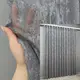 Тюль жаккард, коллекция "Мрамор". Цвет серый. Код 1408т