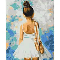 Картина по номерам "Мадемуазель с пуантами" BS28358  Brushme 40х50 см