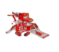 Детская парковка Six-Six-Zero, подсветка, самолет, 2 металлопластиковые машинки. Red (157317)